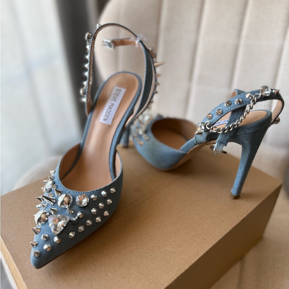 Steve Madden Blue Studded Women's Heels